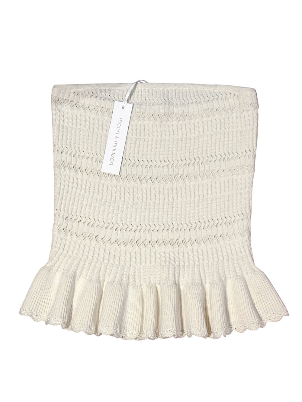 Moon & Madison Peplum Knit Tube Top